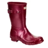 Hunter Boots Llc Womens Original Short Nebula Rain Boot - Burgundy -Fashion Women Shoe US 01 302449 00