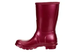 Hunter Boots Llc Womens Original Short Nebula Rain Boot - Burgundy -Fashion Women Shoe US 01 302449 03