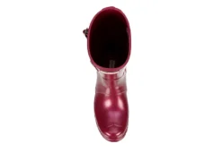 Hunter Boots Llc Womens Original Short Nebula Rain Boot - Burgundy -Fashion Women Shoe US 01 302449 05