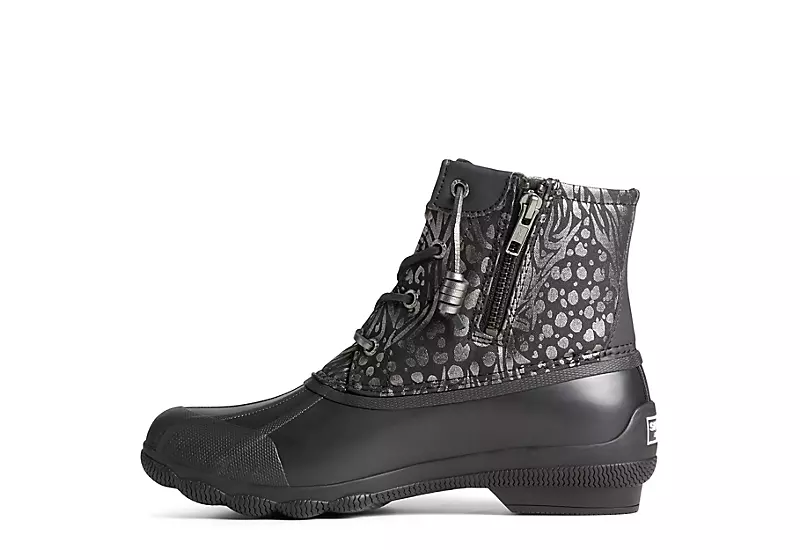 Sperry Womens Syren Gulf Metallic Animal Duck Boot - Black 5 Sperry Womens Syren Gulf Metallic Animal Duck Boot - Black - Image 3