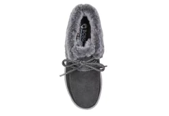 Skechers Womens Skipper Wave Cozy Queen Lace-up Fur Boot - Dark Grey -Fashion Women Shoe US 01 302635 03