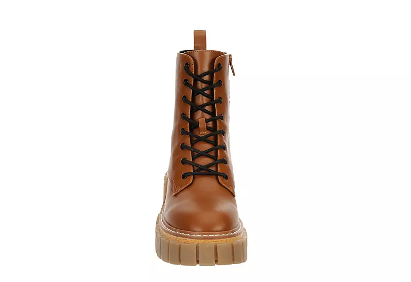 Madden Girl Womens Philly Lace Up Boot - Cognac 5 Madden Girl Womens Philly Lace Up Boot - Cognac - Image 3