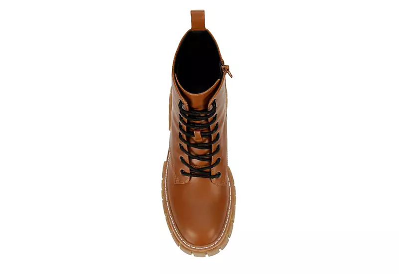 Madden Girl Womens Philly Lace Up Boot - Cognac 8 Madden Girl Womens Philly Lace Up Boot - Cognac - Image 6