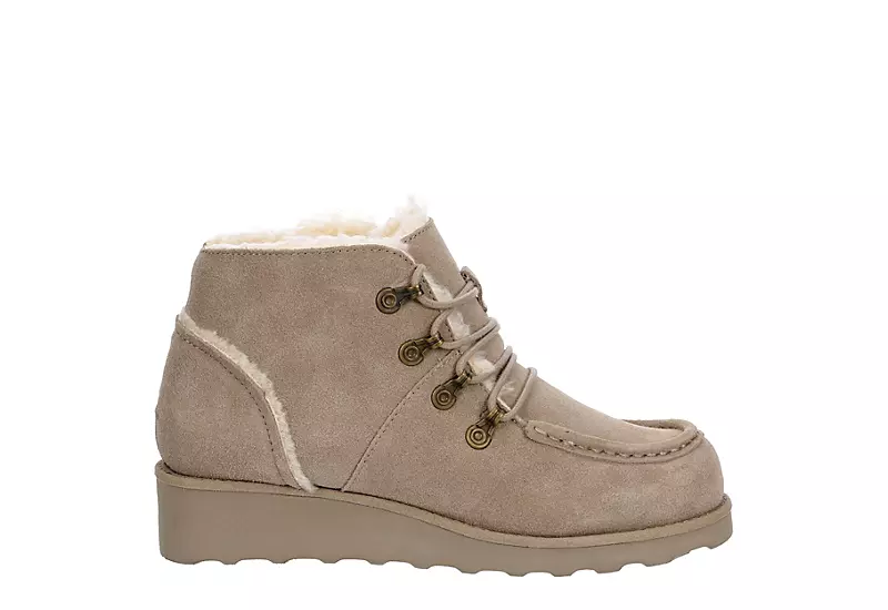Bearpaw Womens Malinda Lace-up Boot - Stone 4 Bearpaw Womens Malinda Lace-up Boot - Stone - Image 2
