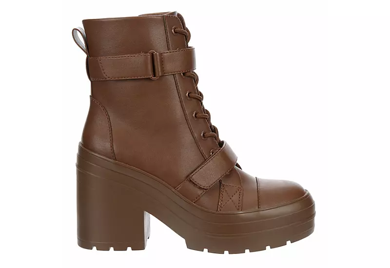 Limelight Womens Jazzie Lace Up Boot - Cognac 4 Limelight Womens Jazzie Lace Up Boot - Cognac - Image 2