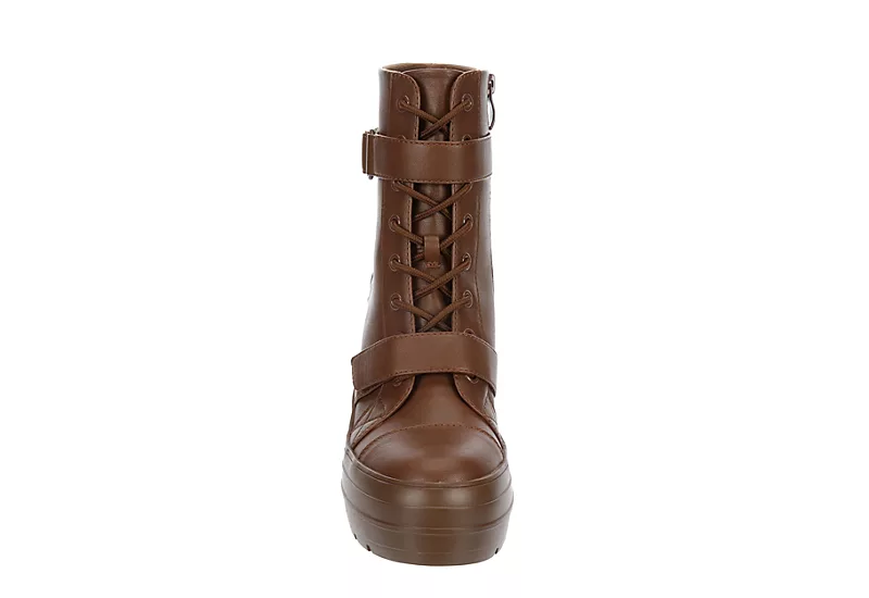 Limelight Womens Jazzie Lace Up Boot - Cognac 5 Limelight Womens Jazzie Lace Up Boot - Cognac - Image 3