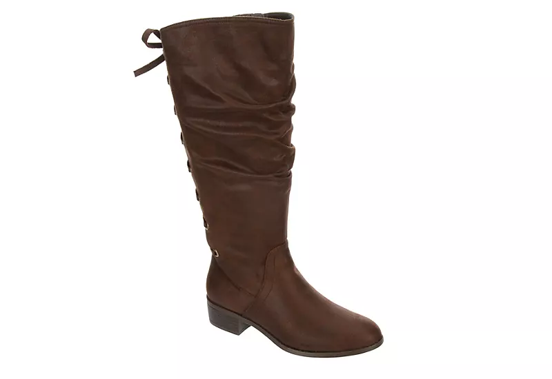 Xappeal Womens Cheyenne Wide Calf Tall Boot - Brown 3 Xappeal Womens Cheyenne Wide Calf Tall Boot - Brown