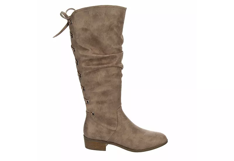 Xappeal Womens Cheyenne Wide Calf Tall Boot - Taupe 4 Xappeal Womens Cheyenne Wide Calf Tall Boot - Taupe - Image 2