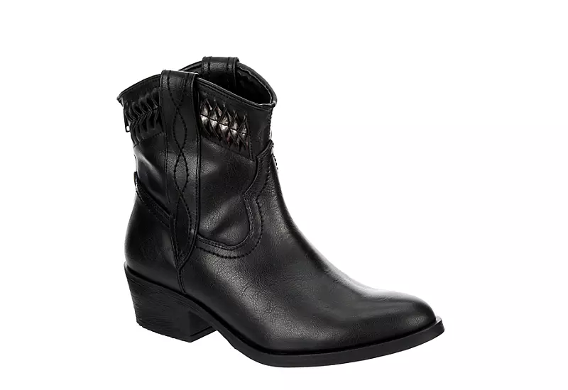 Michael By Michael Shannon Womens Daisy Western Boot - Black 3 Michael By Michael Shannon Womens Daisy Western Boot - Black