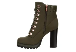 Limelight Womens Halle Lace-up Boot - Olive 12 Limelight Womens Halle Lace-up Boot - Olive -Fashion Women Shoe US 01 302780 03
