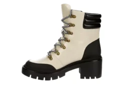 Michael By Michael Shannon Womens Natacha Lace-up Boot - Ivory -Fashion Women Shoe US 01 302785 03