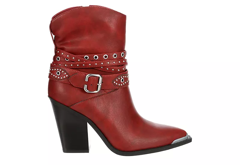 Michael By Michael Shannon Womens Dottie Western Boot - Red 4 Michael By Michael Shannon Womens Dottie Western Boot - Red - Image 2