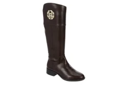 Michael By Michael Shannon Womens Brielle Wide Calf Tall Riding Boot - Dark Brown