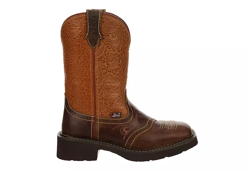 Justin Womens Starlina Western Boot - Brown 4 Justin Womens Starlina Western Boot - Brown - Image 2