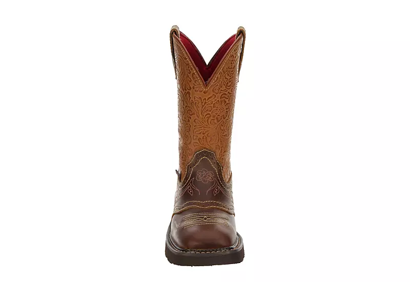 Justin Womens Starlina Western Boot - Brown 5 Justin Womens Starlina Western Boot - Brown - Image 3