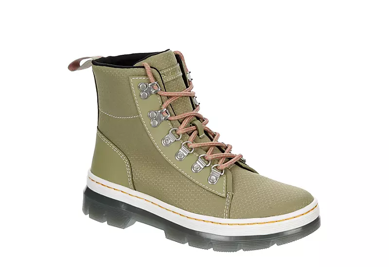 Dr. Martens Dr.martens Womens Combs Nylon Combat Boot - Olive 3 Dr. Martens Dr.martens Womens Combs Nylon Combat Boot - Olive