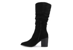 Journee Collection Womens Hartly Fringed Wide Calf Dress Boot - Black -Fashion Women Shoe US 01 303177 03