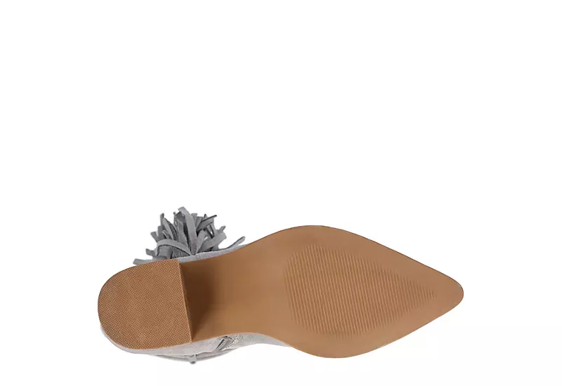 Journee Collection Womens Hartly Fringed Wide Calf Dress Boot - Grey 9 Journee Collection Womens Hartly Fringed Wide Calf Dress Boot - Grey - Image 7