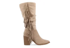 Journee Collection Womens Hartly Fringed Extra Wide Calf Dress Boot - Taupe 10 Journee Collection Womens Hartly Fringed Extra Wide Calf Dress Boot - Taupe -Fashion Women Shoe US 01 303183 01