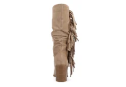 Journee Collection Womens Hartly Fringed Extra Wide Calf Dress Boot - Taupe 13 Journee Collection Womens Hartly Fringed Extra Wide Calf Dress Boot - Taupe -Fashion Women Shoe US 01 303183 04