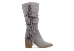 Journee Collection Womens Hartly Fringed Extra Wide Calf Dress Boot - Grey 10 Journee Collection Womens Hartly Fringed Extra Wide Calf Dress Boot - Grey -Fashion Women Shoe US 01 303184 01
