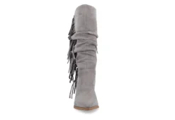 Journee Collection Womens Hartly Fringed Extra Wide Calf Dress Boot - Grey 11 Journee Collection Womens Hartly Fringed Extra Wide Calf Dress Boot - Grey -Fashion Women Shoe US 01 303184 02