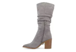 Journee Collection Womens Hartly Fringed Extra Wide Calf Dress Boot - Grey 12 Journee Collection Womens Hartly Fringed Extra Wide Calf Dress Boot - Grey -Fashion Women Shoe US 01 303184 03