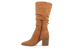 Journee Collection Womens Hartly Fringed Extra Wide Calf Dress Boot - Tan -Fashion Women Shoe US 01 303185 03