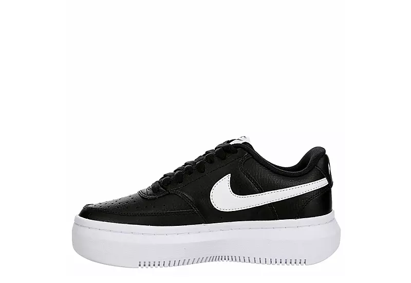Nike Womens Court Vision Alta Sneaker - Black 6 Nike Womens Court Vision Alta Sneaker - Black - Image 4