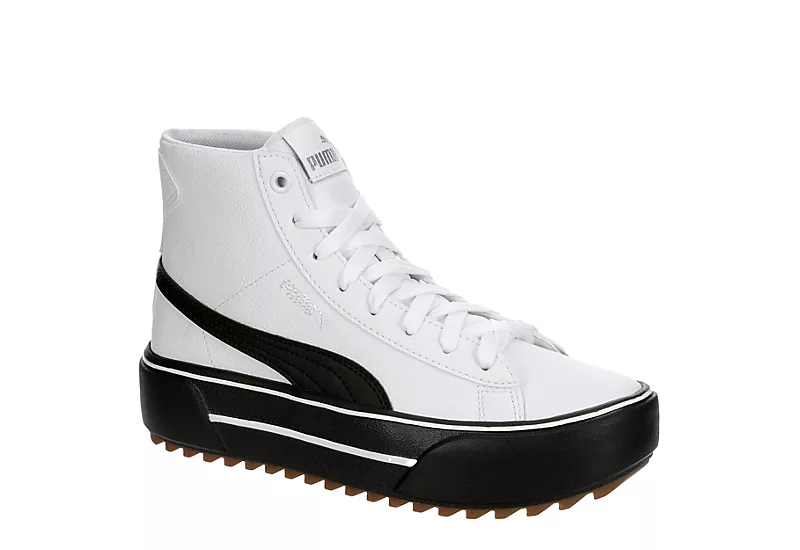 Puma Womens Kaia High Top Platform Sneaker - White 3 Puma Womens Kaia High Top Platform Sneaker - White