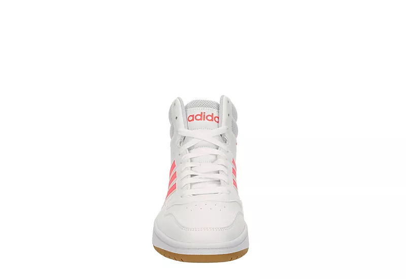 Adidas Womens Hoops 3.0 Mid Top Sneaker - White 5 Adidas Womens Hoops 3.0 Mid Top Sneaker - White - Image 3