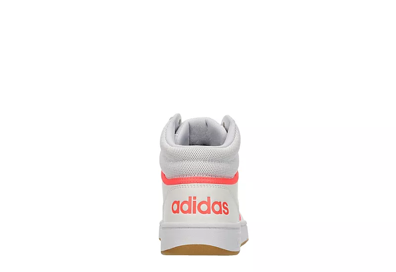 Adidas Womens Hoops 3.0 Mid Top Sneaker - White 7 Adidas Womens Hoops 3.0 Mid Top Sneaker - White - Image 5
