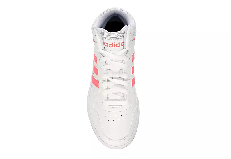 Adidas Womens Hoops 3.0 Mid Top Sneaker - White 8 Adidas Womens Hoops 3.0 Mid Top Sneaker - White - Image 6