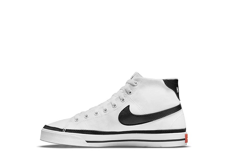 Nike Womens Court Legacy Mid Sneaker - White 5 Nike Womens Court Legacy Mid Sneaker - White - Image 3