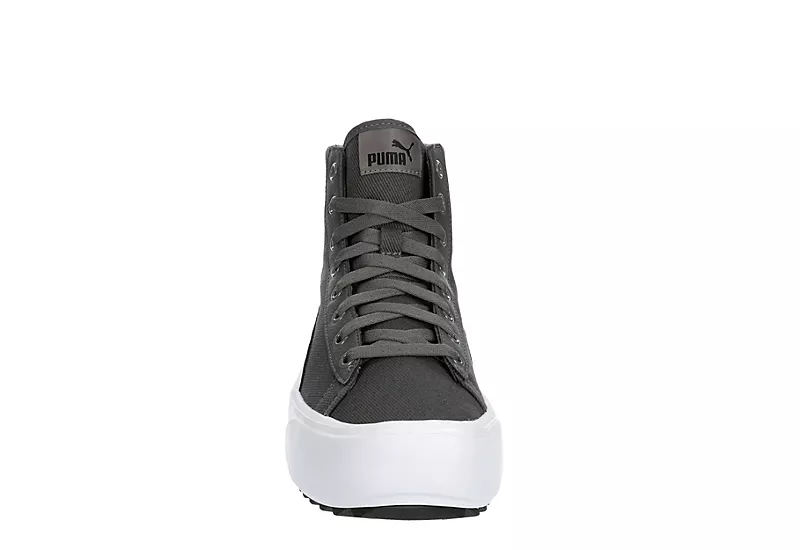 Puma Womens Kaia High Top Platform Sneaker - Dark Grey 5 Puma Womens Kaia High Top Platform Sneaker - Dark Grey - Image 3