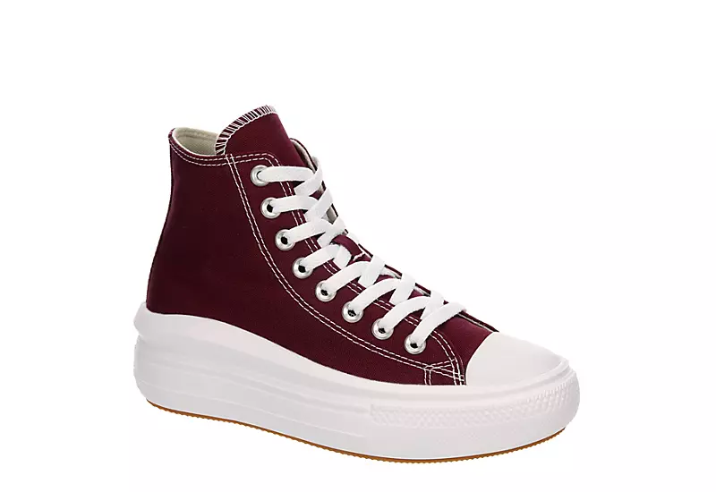 Converse Womens Chuck Taylor All Star Move High Top Sneaker - Burgundy 3 Converse Womens Chuck Taylor All Star Move High Top Sneaker - Burgundy