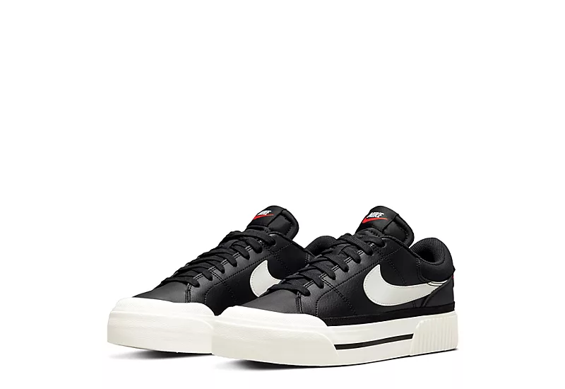 Nike Womens Court Legacy Lift Sneaker - Black 3 Nike Womens Court Legacy Lift Sneaker - Black