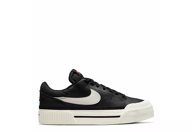 Nike Womens Court Legacy Lift Sneaker - Black 4 Nike Womens Court Legacy Lift Sneaker - Black - Image 2