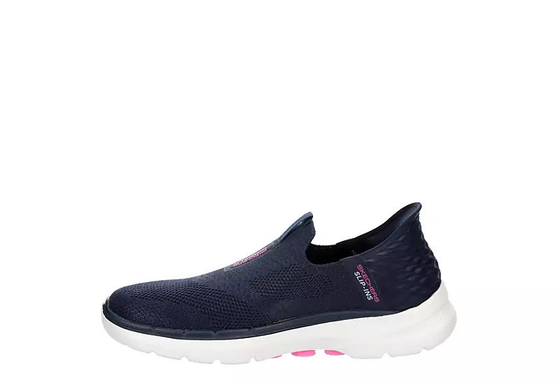 Skechers Womens Go Walk 6 Quick Fit Slip-ins Walking Shoe - Navy 6 Skechers Womens Go Walk 6 Quick Fit Slip-ins Walking Shoe - Navy - Image 4