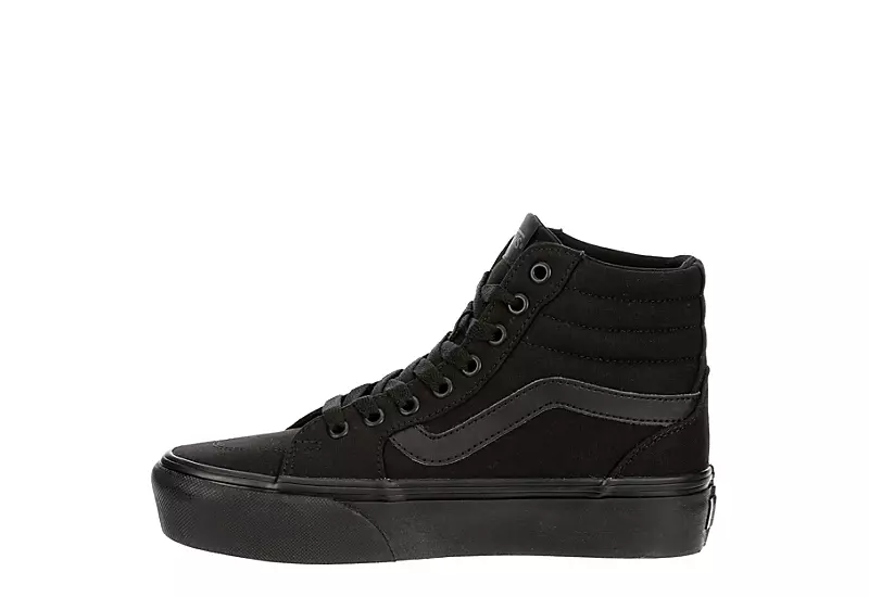 Vans Womens Filmore High Top Platform Sneaker - Black 6 Vans Womens Filmore High Top Platform Sneaker - Black - Image 4