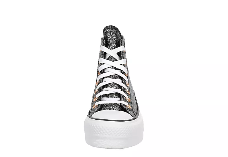 Converse Womens Chuck Taylor All Star High Top Platform Sneaker - Black 5 Converse Womens Chuck Taylor All Star High Top Platform Sneaker - Black - Image 3