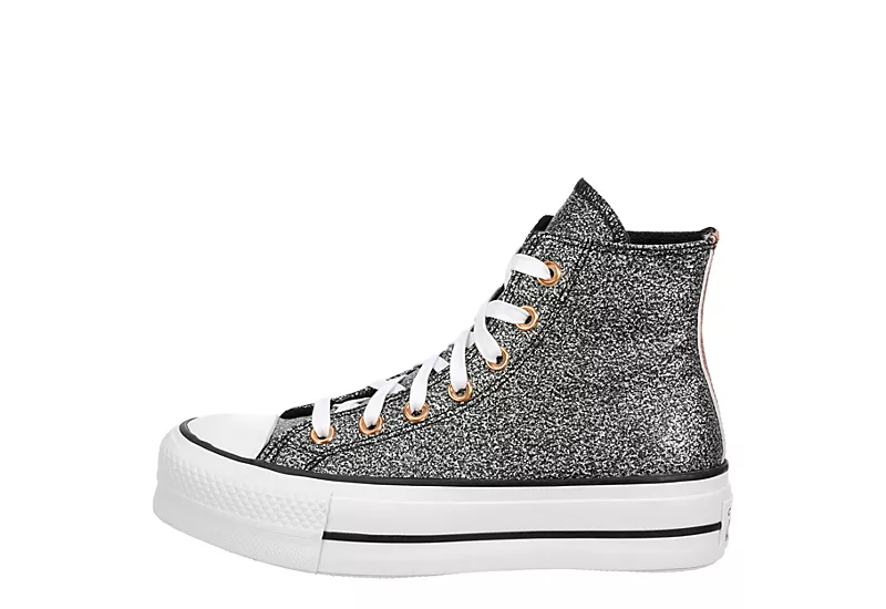 Converse Womens Chuck Taylor All Star High Top Platform Sneaker - Black 6 Converse Womens Chuck Taylor All Star High Top Platform Sneaker - Black - Image 4
