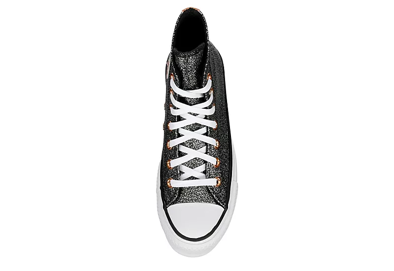 Converse Womens Chuck Taylor All Star High Top Platform Sneaker - Black 8 Converse Womens Chuck Taylor All Star High Top Platform Sneaker - Black - Image 6