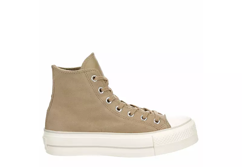 Converse Womens Chuck Taylor All Star High Top Platform Sneaker - Khaki 4 Converse Womens Chuck Taylor All Star High Top Platform Sneaker - Khaki - Image 2