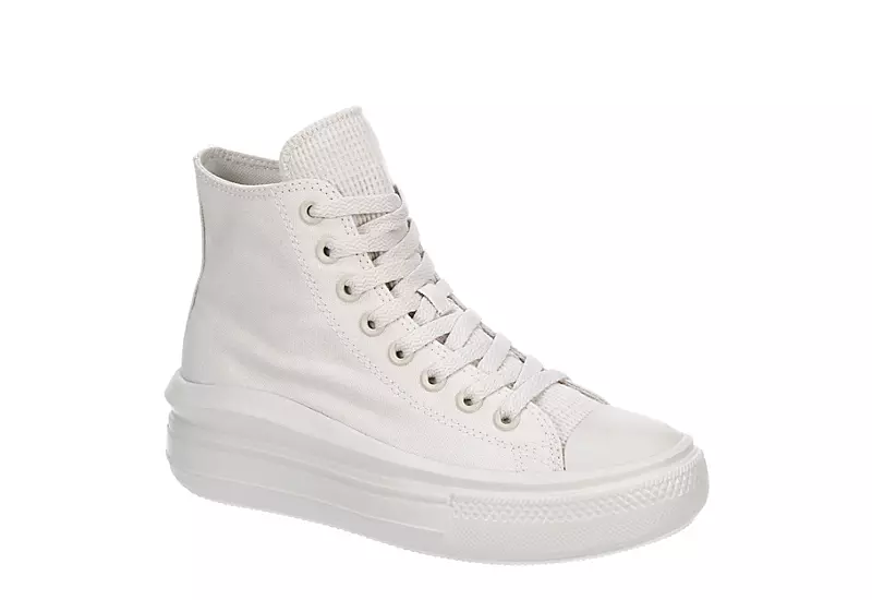 Converse Womens Chuck Taylor All Star Move High Top Sneaker - Pale Grey 3 Converse Womens Chuck Taylor All Star Move High Top Sneaker - Pale Grey