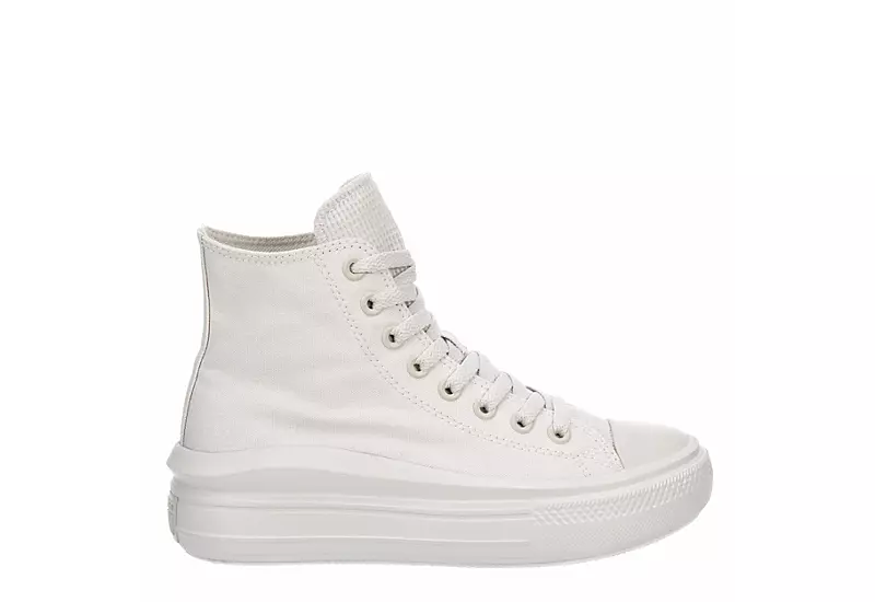 Converse Womens Chuck Taylor All Star Move High Top Sneaker - Pale Grey 4 Converse Womens Chuck Taylor All Star Move High Top Sneaker - Pale Grey - Image 2