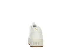 Puma Womens Karmen Rebelle Platform Sneaker - Off White -Fashion Women Shoe US 01 401672 04