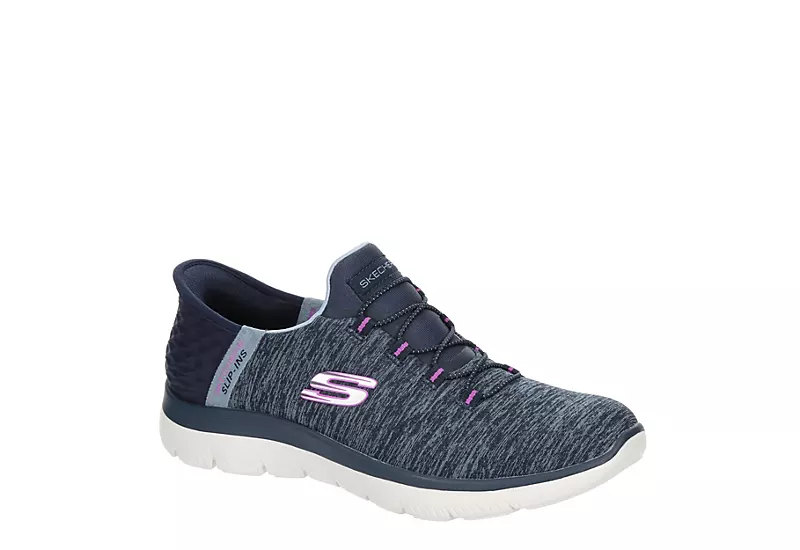 Skechers Womens Summits Slip-ins Running Shoe - Navy 3 Skechers Womens Summits Slip-ins Running Shoe - Navy