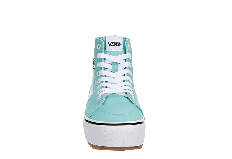Vans Womens Filmore High Top Tapered Platform Sneaker - Aqua 5 Vans Womens Filmore High Top Tapered Platform Sneaker - Aqua - Image 3