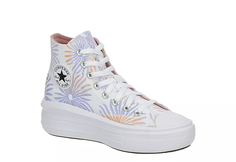 Converse Womens Chuck Taylor All Star Move High Top Sneaker - White 3 Converse Womens Chuck Taylor All Star Move High Top Sneaker - White